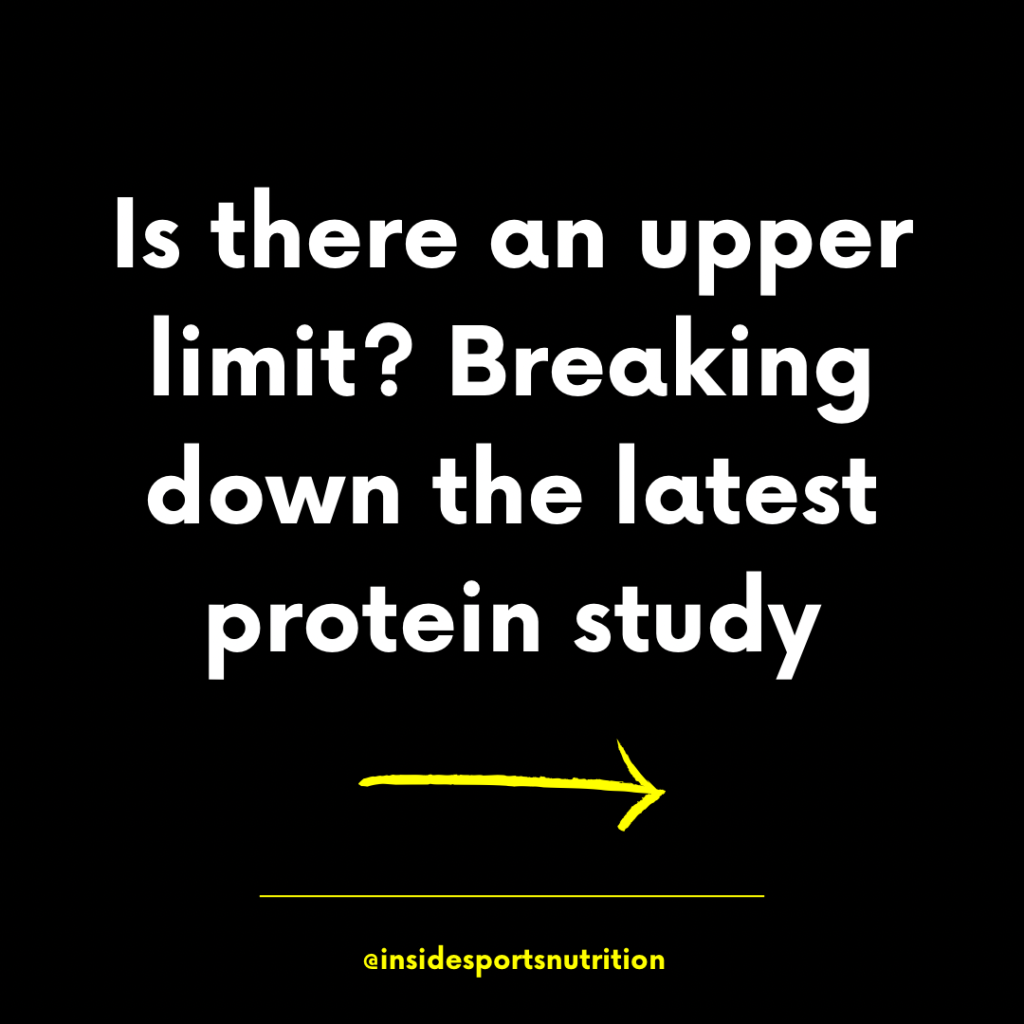 Is there an upper limit for protein?